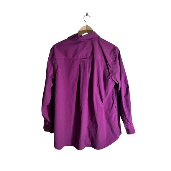 Athleta Poplin Top Oversized Button Down Shirt Jazzy Purple Women's Size Small - Picture 8 of 8